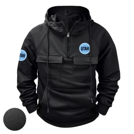 Collection Release Utah Hockey Club National Hockey League Tactical Quarter Zip Hoodie BLNHL260824A2UHC