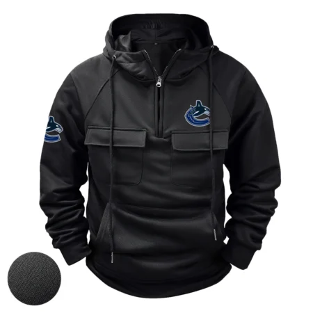 Collection Release Vancouver Canucks National Hockey League Tactical Quarter Zip Hoodie BLNHL260824A2VC