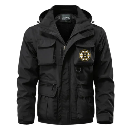 Collection Release Boston Bruins National Hockey League Multi Pocket Jacket BLNHL260824A9BB