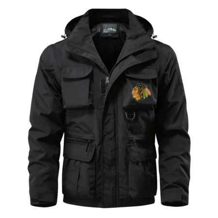 Collection Release Chicago Blackhawks National Hockey League Multi Pocket Jacket BLNHL260824A9CB