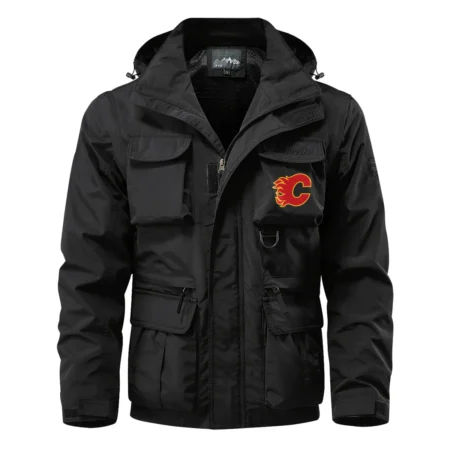 Collection Release Calgary Flames National Hockey League Multi Pocket Jacket BLNHL260824A9CF