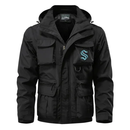 Collection Release Seattle Kraken National Hockey League Multi Pocket Jacket BLNHL260824A9SK