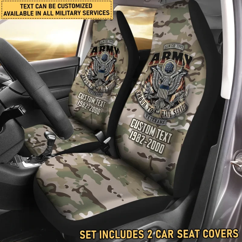 Proud To Have Served U.S. Army Car Seat Cover Customize Your Car Accessories BL160824A1AMQZZ