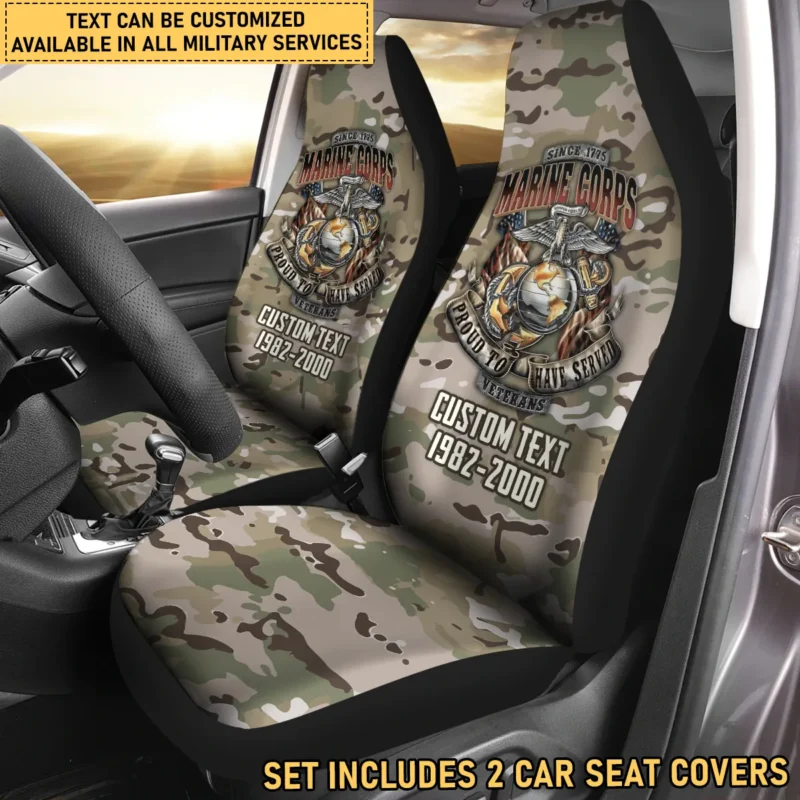 Proud To Have Served U.S. Marine Corps Car Seat Cover Customize Your Car Accessories BL160824A1MCQZZ