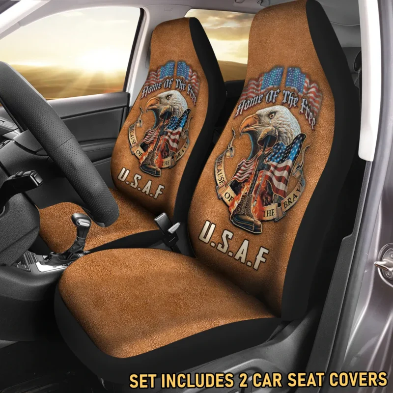 Home Of The Free Bacause Of The Brave U.S. Air Force Car Seat Cover Customize Your Car Accessories BL160824A2AFQZZ