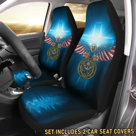 Cross And Eagle U.S. Army Car Seat Cover Customize Your Car Accessories BL160824A3AMQZZ