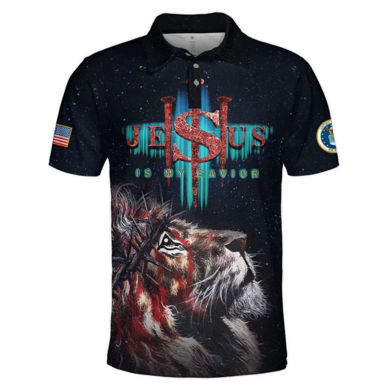 Jesus My Savior Veterans My Brothers U.S. Air Force Apparel All Over Prints BLVTR130824A3AF - Polo Shirt