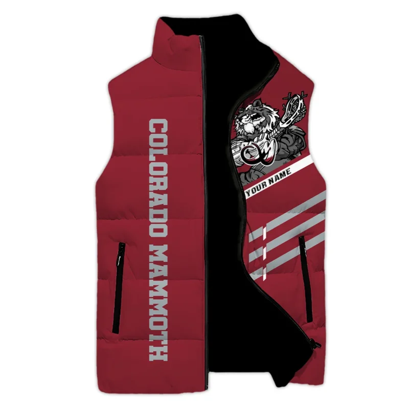 New Release Sleeveless Puffer Jacket Colorado Mammoth National Lacrosse League All Over Prints HONLL080824A01COL