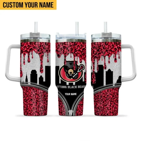 Gift For Fans Stanley 40 OZ Curved Tumbler Jeans Texture Sneaker Design Buffalo Bandits Ottawa Black Bears National Lacrosse League All Over Prints HONLL150824A01OBB