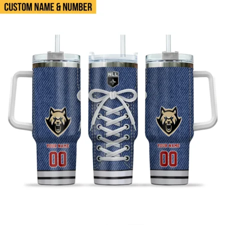 Gift For Fans Stanley 40 OZ Curved Tumbler Jeans Texture Sneaker Design Buffalo Bandits Albany FireWolves National Lacrosse League All Over Prints HONLL160824T01ALB