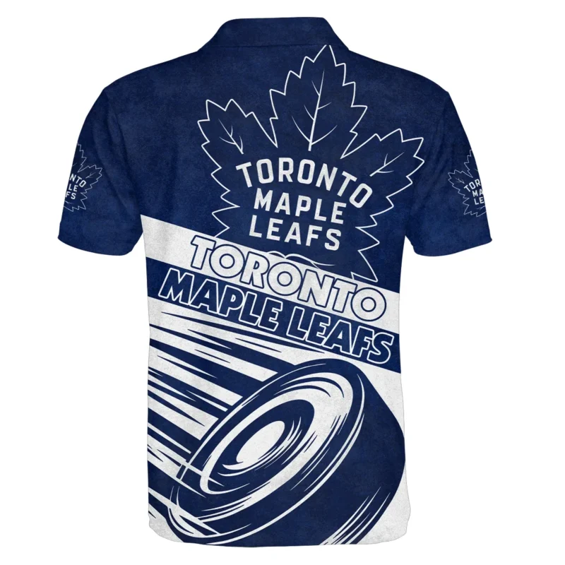 Ice Hockey Puck Toronto Maple Leafs National Hockey League All Over Prints BLNHL020924TMLPL - Polo Shirt