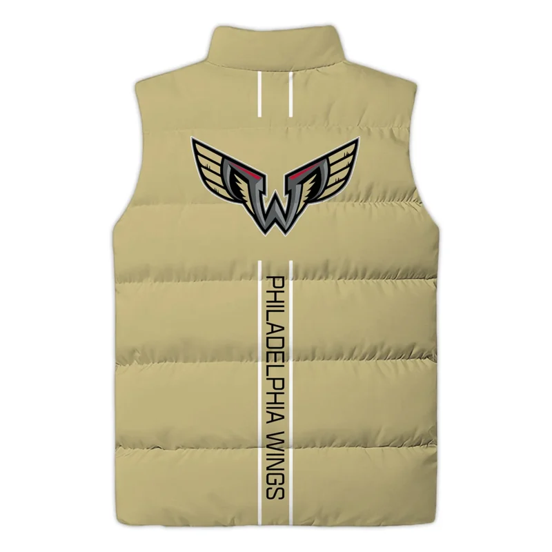 New Release Sleeveless Puffer Jacket Philadelphia Wings National Lacrosse League All Over Prints HONLL080824A01PHI