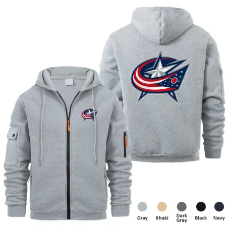 Collection Release Columbus Blue Jackets National Hockey League Full Zipper Hoodie BLNHL260824A6CBJ