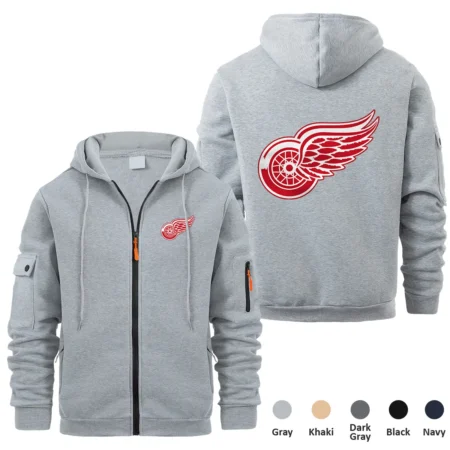 Collection Release Detroit Red Wings National Hockey League Full Zipper Hoodie BLNHL260824A6DRW