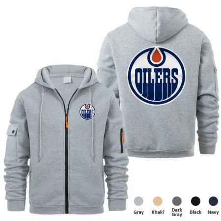 Collection Release Edmonton Oilers National Hockey League Full Zipper Hoodie BLNHL260824A6EO