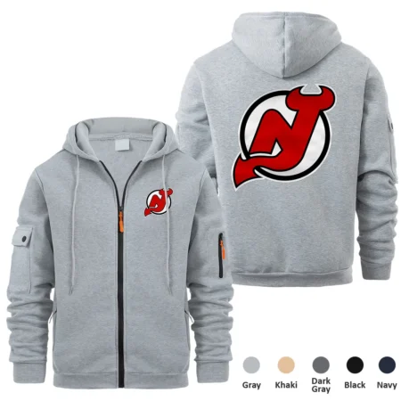 Collection Release New Jersey Devils National Hockey League Full Zipper Hoodie BLNHL260824A6NJD