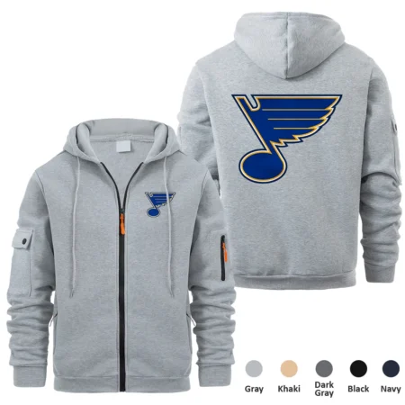 Collection Release St. Louis Blues National Hockey League Full Zipper Hoodie BLNHL260824A6SLB