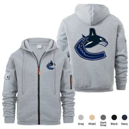 Collection Release Vancouver Canucks National Hockey League Full Zipper Hoodie BLNHL260824A6VC