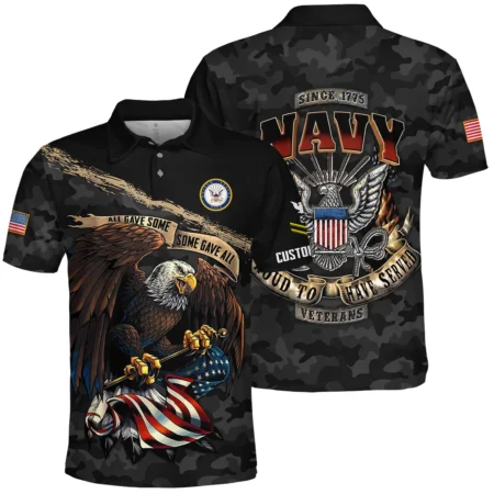 Personalized All Gave Some Some Gave All Veteran U.S. Navy Apparel All Over Prints BLVTR110824A1NV - Polo Shirt