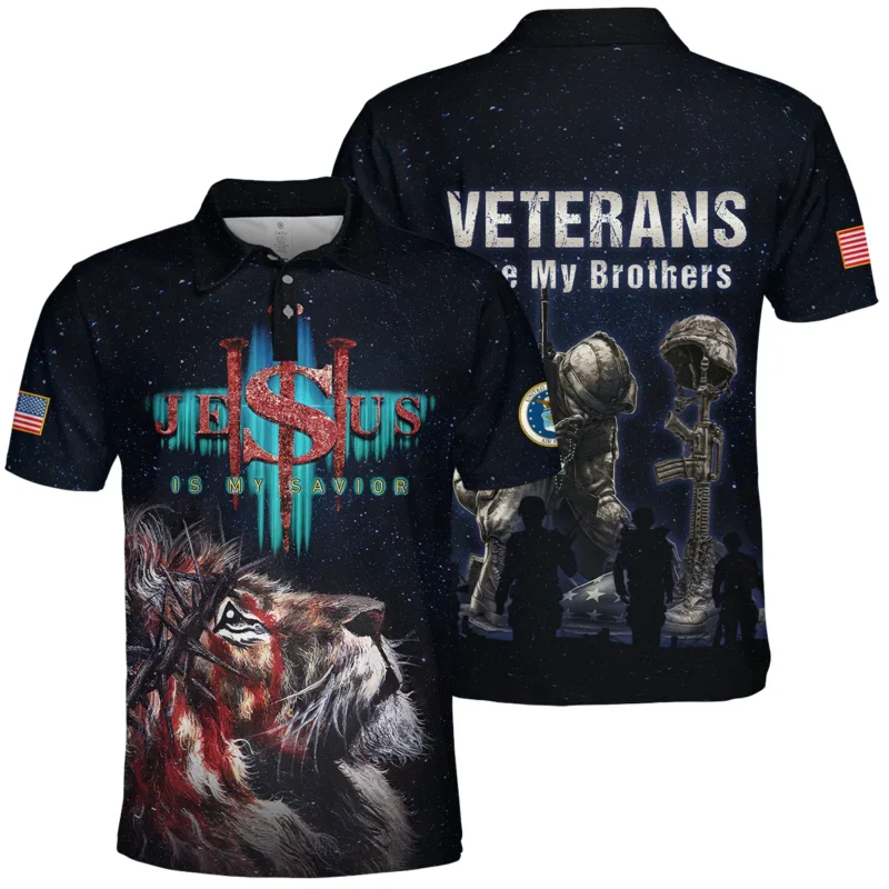 Jesus My Savior Veterans My Brothers U.S. Air Force Apparel All Over Prints BLVTR130824A3AF - Polo Shirt