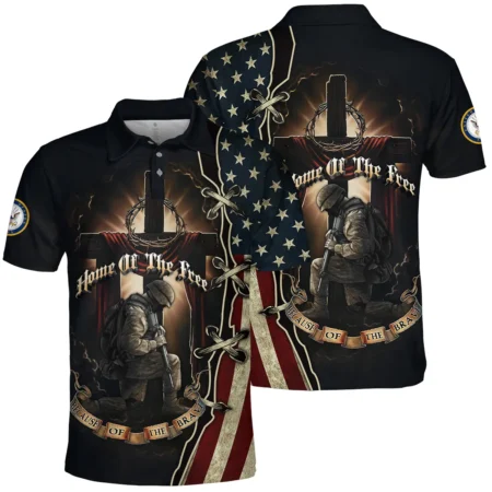 Home Of The Free Because Of The Brave Veteran U.S. Navy Apparel All Over Prints BLVTR140824A1NV - Polo Shirt