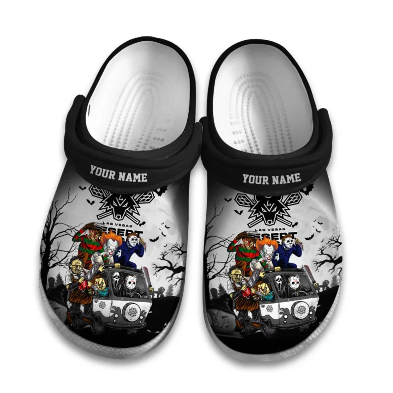 Personalized Halloween Background Las Vegas Desert Dogs Classic Crocs All Over Print HONLL010824C02LVD