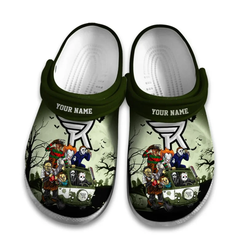 Personalized Halloween Background Rochester Knighthawks Classic Crocs All Over Print HONLL010824C02ROC