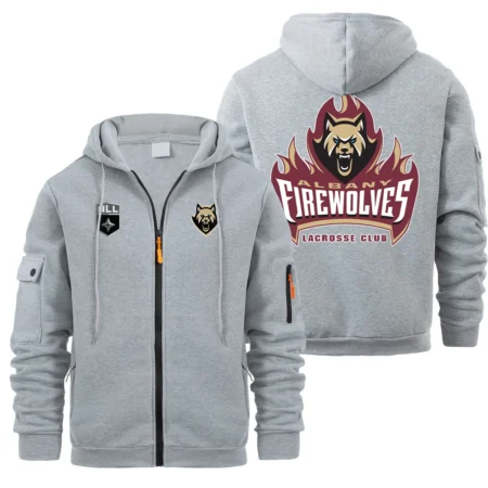 Special Release Albany FireWolves National Lacrosse League Full Zipper Hoodie Fashion HONLL210824A02ALB