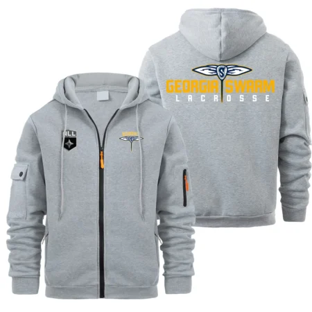 Special Release Georgia Swarm National Lacrosse League Full Zipper Hoodie Fashion HONLL210824A02GEO