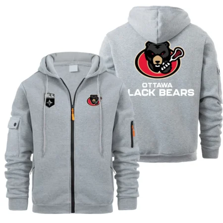 Special Release Ottawa Black Bears National Lacrosse League Full Zipper Hoodie Fashion HONLL210824A02OBB