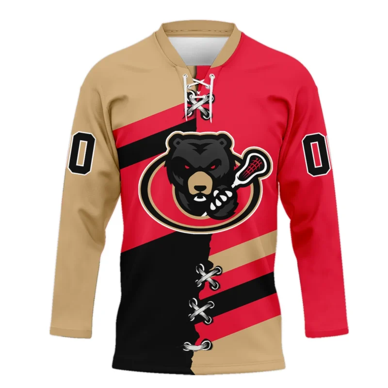 Personalized Gift Ottawa Black Bears Lace Neck Jersey All Over Print HONLL120824A02OBBLNJ