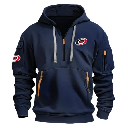 Collection Release Carolina Hurricanes National Hockey League Fashion Hoodie Half Zipper BLNHL260824A1CH