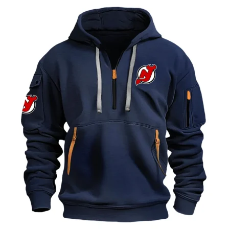 Collection Release New Jersey Devils National Hockey League Fashion Hoodie Half Zipper BLNHL260824A1NJD