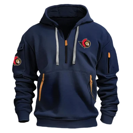 Collection Release Ottawa Senators National Hockey League Fashion Hoodie Half Zipper BLNHL260824A1OS