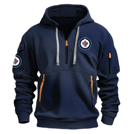 Collection Release Winnipeg Jets National Hockey League Fashion Hoodie Half Zipper BLNHL260824A1WJ