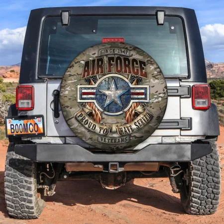 Proud To Have Served U.S. Air Force Spare Tire Cover Customize Your Car Accessories BL160824A1AFLTT