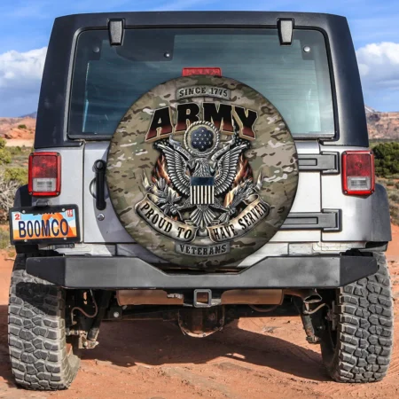 Proud To Have Served U.S. Army Spare Tire Cover Customize Your Car Accessories BL160824A1AMLTT