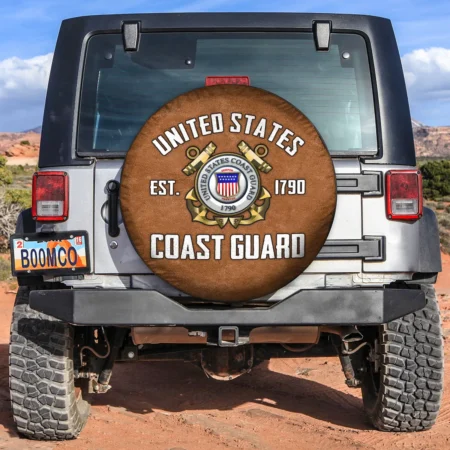 Home Of The Free Bacause Of The Brave U.S. Coast Guard Spare Tire Cover Customize Your Car Accessories BL160824A2CGLTT