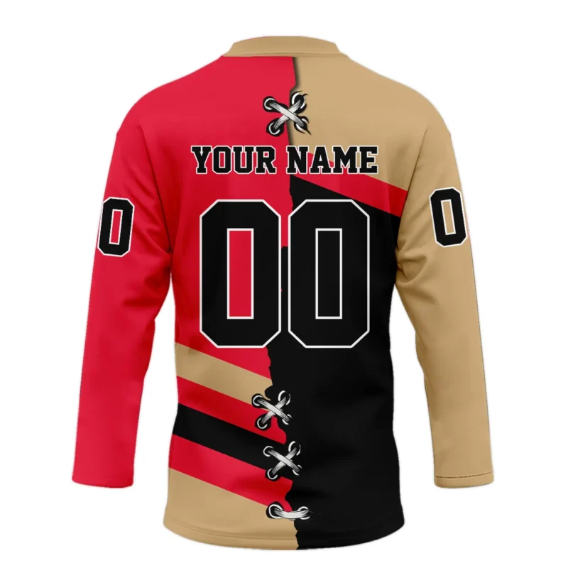 Personalized Gift Ottawa Black Bears Lace Neck Jersey All Over Print HONLL120824A02OBBLNJ