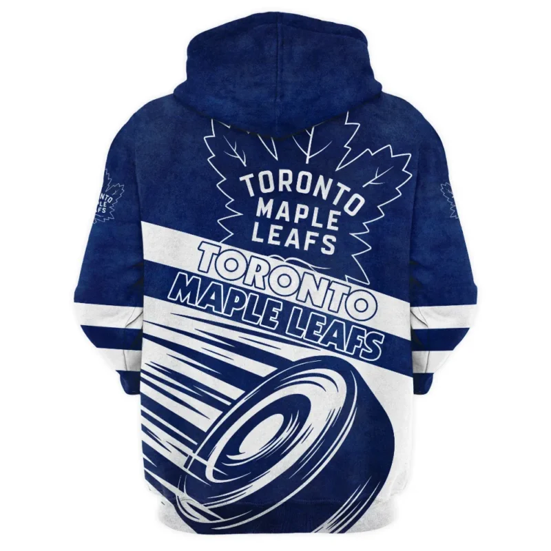 Ice Hockey Puck Toronto Maple Leafs National Hockey League All Over Prints BLNHL020924TMLQHD - 1/4 Zipper Hoodie