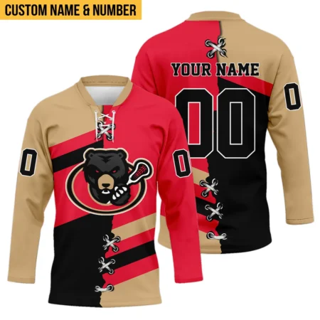 Personalized Gift Ottawa Black Bears Lace Neck Jersey All Over Print HONLL120824A02OBBLNJ