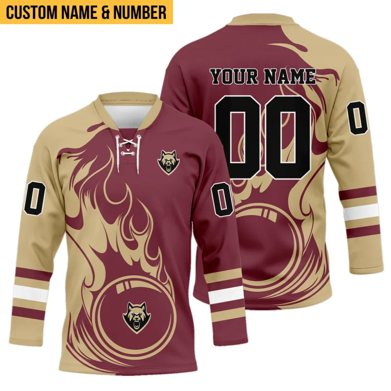 Personalized Gift Albany FireWolves Color Mix Fire National Lacrosse League Color Mix Fire National Lacrosse League Lace Neck Jersey All Over Print HONLL130824A01ALBLNJ