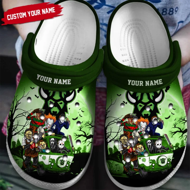 Personalized Halloween Background Saskatchewan Rush Classic Crocs All Over Print HONLL010824C02SAS