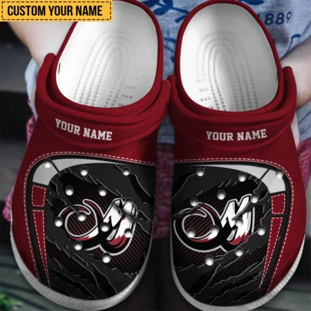 Personalized Color Torn Leather Metal Background Colorado Mammoth Classic Crocs All Over Print HONLL050824C01COL