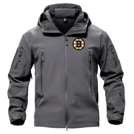 Collection Release Boston Bruins Hooded Military Tactical Jacket BLNHL260824A10BB