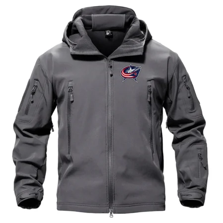 Collection Release Columbus Blue Jackets Hooded Military Tactical Jacket BLNHL260824A10CBJ