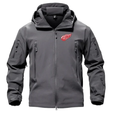 Collection Release Detroit Red Wings Hooded Military Tactical Jacket BLNHL260824A10DRW