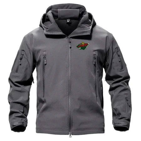 Collection Release Minnesota Wild Hooded Military Tactical Jacket BLNHL260824A10MW