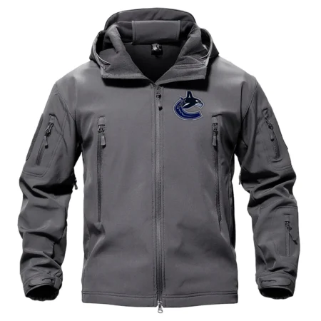 Collection Release Vancouver Canucks Hooded Military Tactical Jacket BLNHL260824A10VC