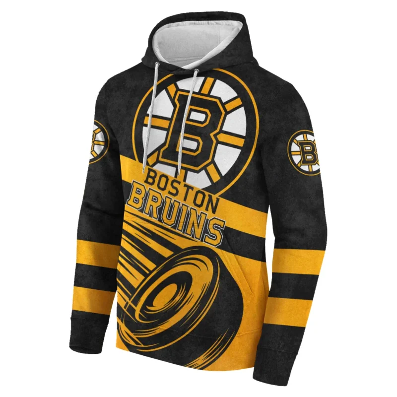 Ice Hockey Puck Boston Bruins National Hockey League All Over Prints BLNHL020924BBHD - Hoodie